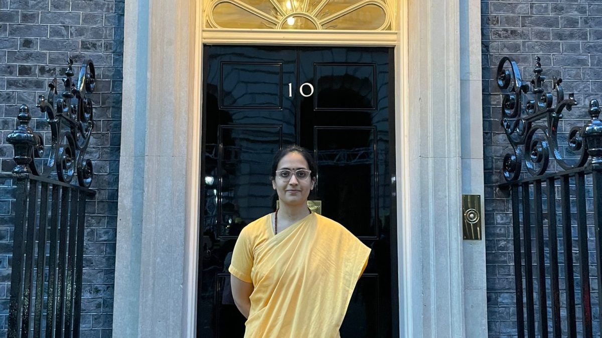 Shripriyaji at 10 Downing Street